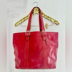 Coach Red Tote Bag.